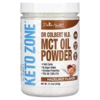 Dr. Colbert's Keto Zone, MCT Oil Powder, Hazelnut , 11.11 oz (315 g) — Divine Health