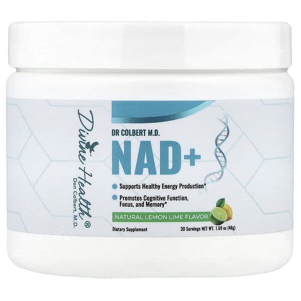 dvh00805_v_8.jpg Компания Dr. Coliber MD, NAD+, со вкусом лимона и лайма, 48 г (1,69 унции) — Divine Health