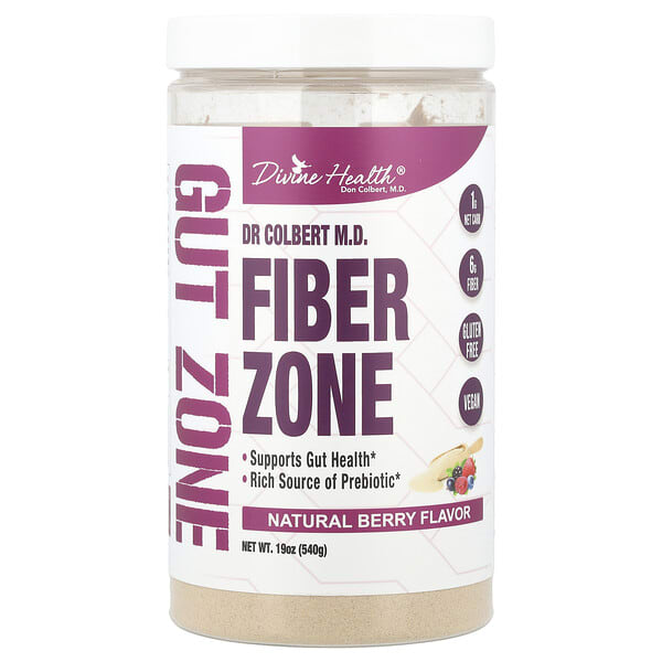 dvh00899_v_64.jpg Цельнопищевой магний Кольбер, доктор медицины Fiber Zone, натуральные ягоды, 540 г (19 унций) — Divine Health