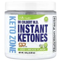 Компания Dr. Coliber MD, Keto Zone, растворимые кетоны, со вкусом холодного лаймада, 130 г (4,59 унции) — Divine Health