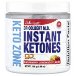 Компания Dr. Coliber MD, Keto Zone, быстрорастворимые кетоны, со вкусом малинового лимонада, 130 г (4,59 унции) — Divine Health