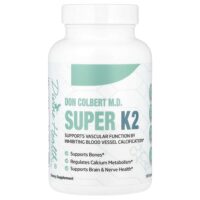 Дон Кольбер, доктор медицины Super K2, 120 капсул (200 мкг в капсуле) — Divine Health