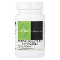 Активный фолат B12, жевательные таблетки, 60 жевательных таблеток — DaVinci Laboratories