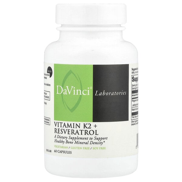 dvi01309_v_8.jpg Витамин K2 + ресвератрол, 60 капсул — DaVinci Laboratories