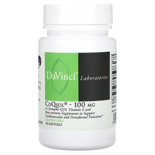 dvi23353_v_8.jpg CoQsol, 100 мг, 30 мягких таблеток — DaVinci Laboratories
