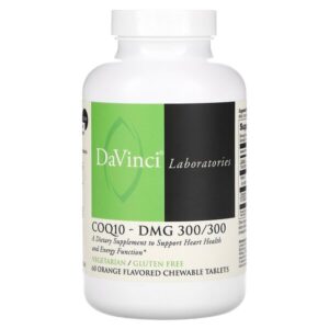 CoQ10-DMG, апельсин, 60 жевательных таблеток — DaVinci Laboratories