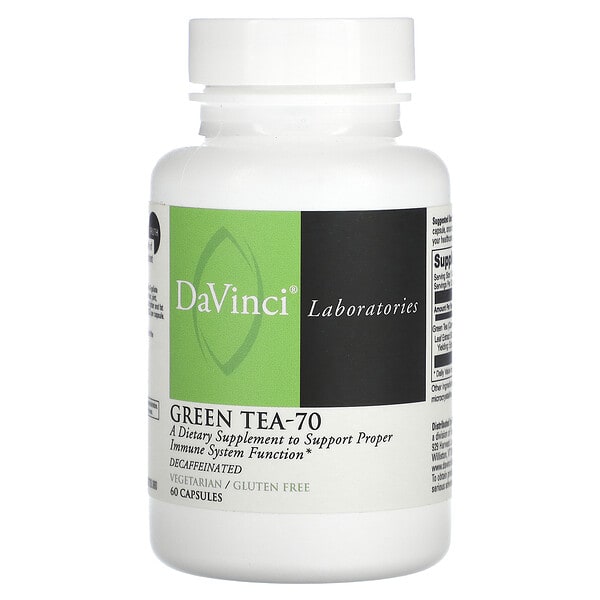 dvi27266_v_12.jpg Green Tea-70, без кофеина, 60 капсул — DaVinci Laboratories