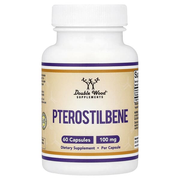 dws00703_v_10.jpg Pterostilbene, 100 mg, 60 Capsules — Double Wood Supplements