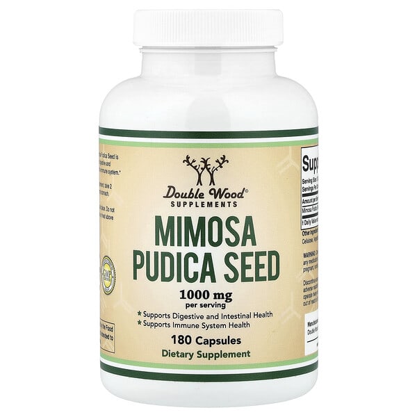dws00740_v_10.jpg семена Mimosa pudica, 180 капсул (500 мг в 1 капсуле) — Double Wood Supplements