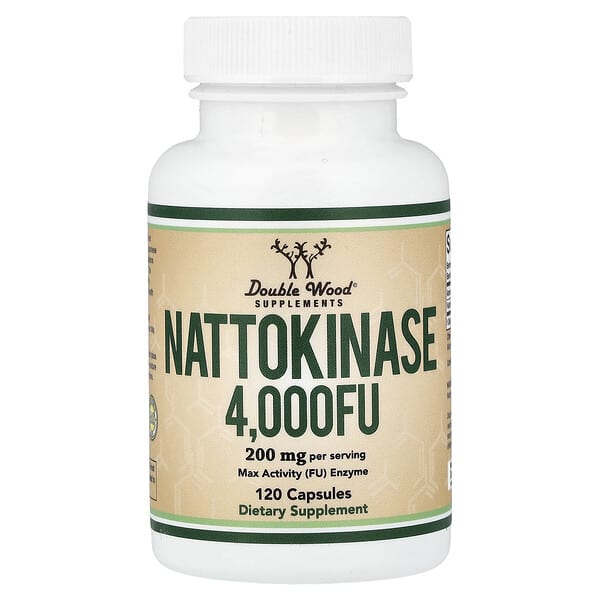 dws27223_v_10.jpg наттокиназа, 120 капсул (100 мг (2000 FU) в 1 капсуле) — Double Wood Supplements