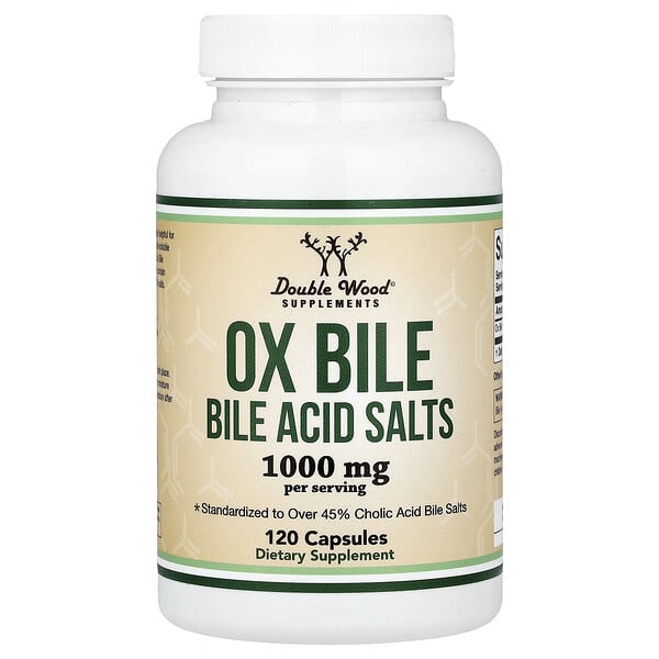 dws27280_v_10.jpg Ox Bile - Bile Acid Salts, 120 Capsules (500 mg per Capsule) — Double Wood Supplements