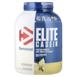 Elite Casein®, с ванильным вкусом, 1,8 кг (4 фунта) — Dymatize
