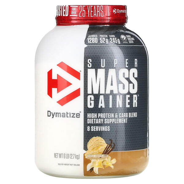 dyz33129_v_28.jpg Super Mass Gainer™, со вкусом ванили, 2,7 кг (6 фунтов) — Dymatize