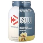 ISO100®, гидролизованный, 100% изолят сывороточного протеина, со вкусом ванили, 1,37 кг (3 фунта) — Dymatize