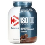 ISO100, гидролизованный, 100% изолят сывороточного протеина, шоколад для гурманов, 2,3 кг (5 фунтов) — Dymatize