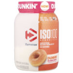ISO100® Hydrolyzed, 100% изолят сывороточного протеина, глазированный пончик Dunkin®, 610 г (1,34 фунта) — Dymatize
