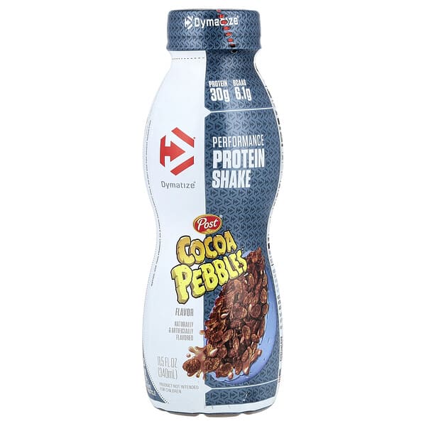 dyz60080_v_8.jpg протеиновый коктейль для повышения эффективности, Cocoa Pebbles™, 340 мл (11,5 жидк. унции) — Dymatize