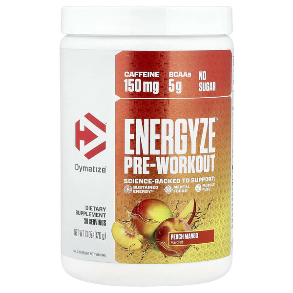 dyz60098_v_8.jpg предтренировочный комплекс Energyze™, персик и манго, 370 г (13 унций) — Dymatize