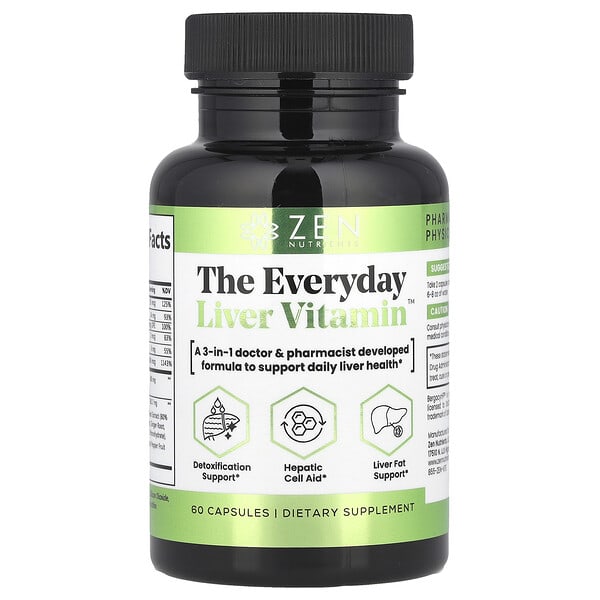 dzn64752_v_24.jpg Zen Nutrients, The Everyday Liver Vitamin™, 60 капсул