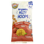 органический Melty Hoops, кукурузный снек, для детей от 8 месяцев, клубника и манго, 4 порционных упаковки по 9 г (0,32 унции) — Earth's Best