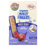 Organic Munchy Fingers, кукурузный снек, для детей от 10 месяцев, ягодное ассорти, 30 г (1,05 унции) — Earth's Best