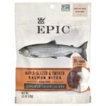 Укусы лосося, глазированные и копченые из клена, 70 г (2,5 унции) — Epic Bar