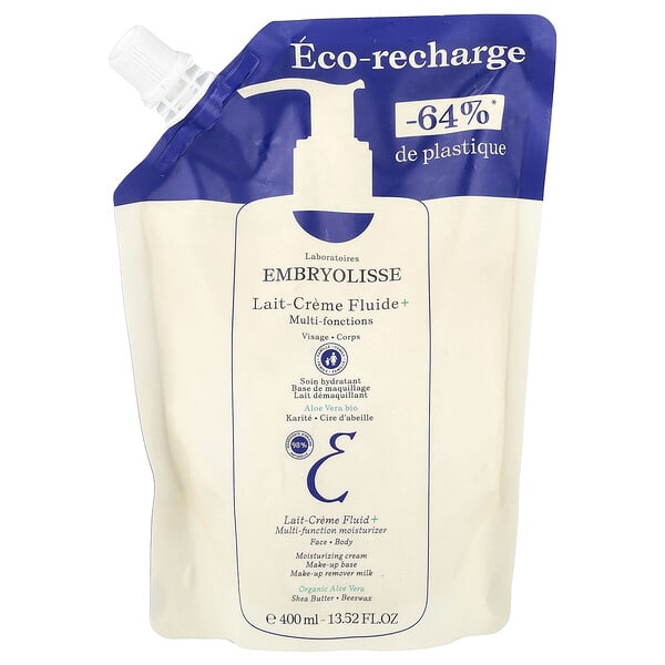 eby00281_v_2.jpg Lait-Creme Fluid+, многофункциональное увлажняющее средство, запасной блок, 400 мл (13,52 жидк. унции) — Embryolisse