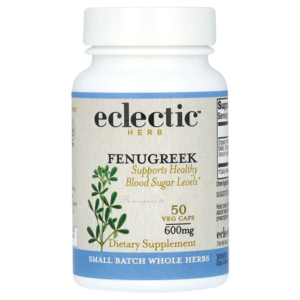 ecl30595_v_8.jpg трава, пажитник, 600 мг, 50 вегетарианских капсул — Eclectic Herb