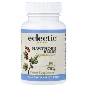 ягоды боярышника, 500 мг, 90 веганских капсул — Eclectic Herb