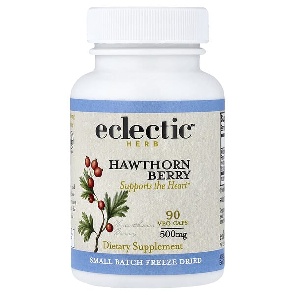 ecl30909_v_79.jpg ягоды боярышника, 500 мг, 90 веганских капсул — Eclectic Herb