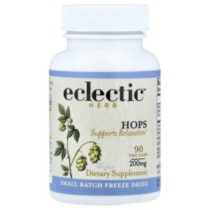 сублимированный хмель, 200 мг, 90 веганских капсул — Eclectic Herb