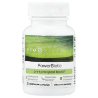 PowerBiotic, 30 вегетарианских капсул — Econugenics