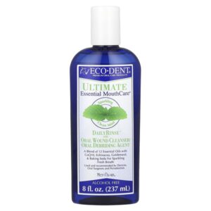 Eco-Dent, Ultimate Essential MouthCare®, DailyRinse™, средство для очищения и обработки ран, без спирта, чистая мята, 237 мл (8 жидк. унций)