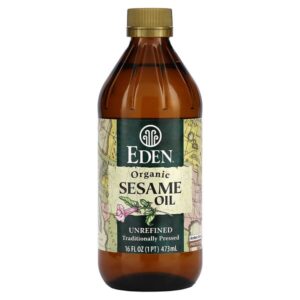 Органическое кунжутное масло, нерафинированное, 473 мл (16 жидких унций) — Eden Foods
