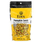 Organic, семена тыквы, сухая обжарка, 113 г (4 унции) — Eden Foods