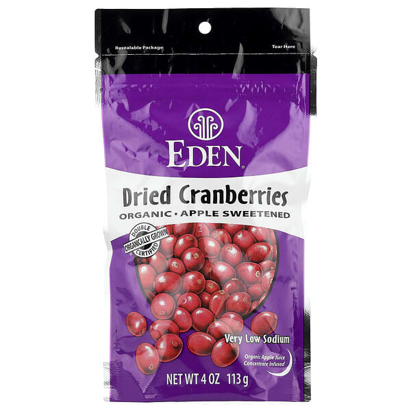 edn00090_v_11.jpg Органическая сушеная клюква, 4 унции (113 г) — Eden Foods