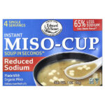 Instant Miso-Cup®, восстановленный натрий, 4 пакетика, 29 г (1 унция) — Edward & Sons