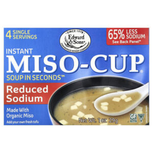 Instant Miso-Cup®, восстановленный натрий, 4 пакетика, 29 г (1 унция) — Edward & Sons