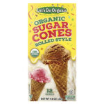 Let's Do Organic®, органические сахарные рожки, роллы, 12 рожков, 132 г (4,6 унции) — Let's Do Organic