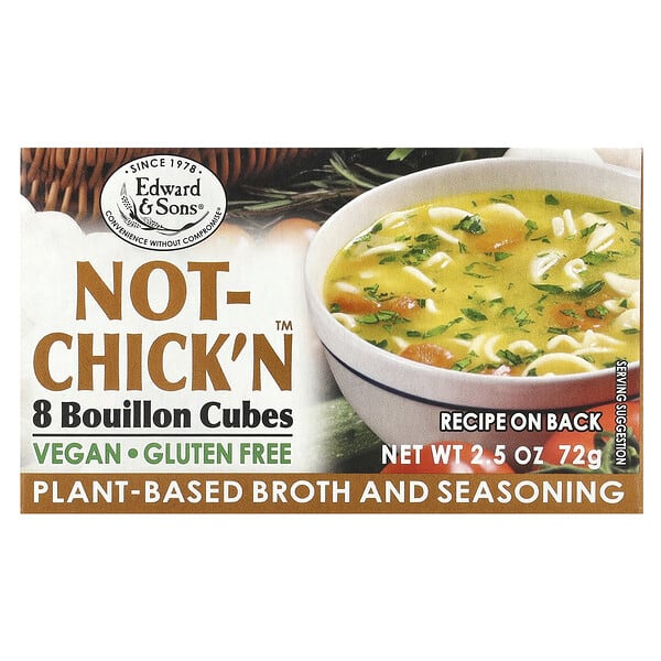 edw00391_v_44.jpg Not-Chick'n™, бульонные кубики, 8 шт. — Edward & Sons