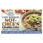 Бульонные кубики Not-Chick'n, с низким содержанием натрия, 8 кубиков — Edward & Sons