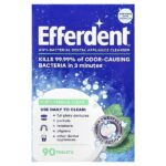 Efferdent, Антибактериальное очищающее средство для зубов, мятный свежий и чистый, 90 таблеток