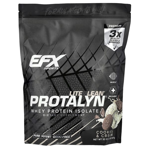 efx00656_v_2.jpg Protalyn® изолят сывороточного протеина, печенье и крем, 907 г (2 фунта) — EFX Sports