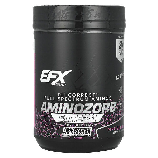 efx00666_v_8.jpg AminoZorb® Elite 21, розовая жевательная резинка, 390 г (13,76 унции) — EFX Sports