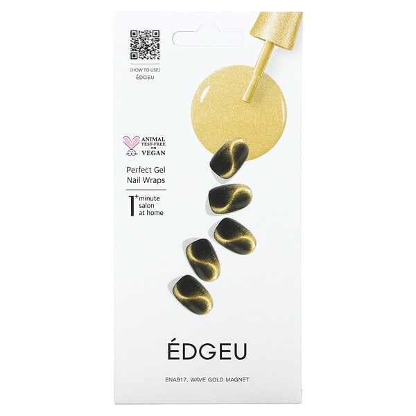 egu84850_v_7.jpg Гелевые обертывания для ногтей Perfect, ENA 917 Wave Gold Magnet, набор из 19 предметов — Edgeu