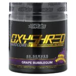 OxyShred Hardcore, термогенный сжигатель жира, со вкусом виноградной жевательной резинки, 244 г (8,6 унции) — EHPlabs