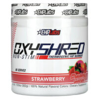 OxyShred Non-Stim, термогенный сжигатель жира, со вкусом клубники, 302 г (10,6 унции) — EHPlabs