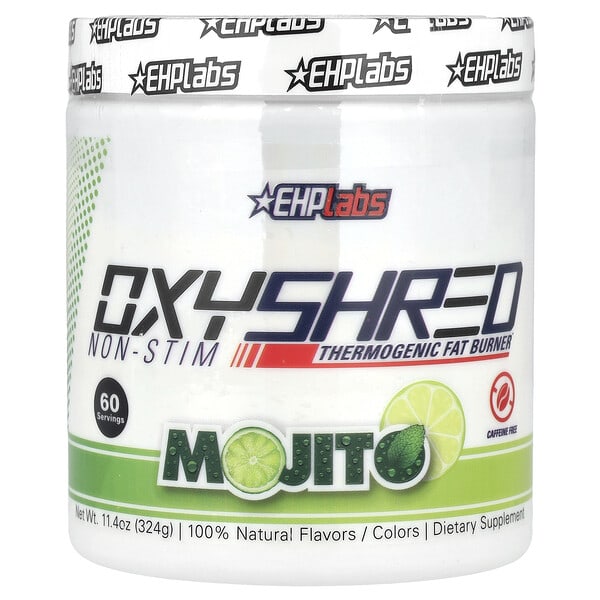 ehl63060_v_8.jpg OxyShred Non-Stim, термогенное средство для сжигания жира, мохито, 324 г (11,4 унции) — EHPlabs