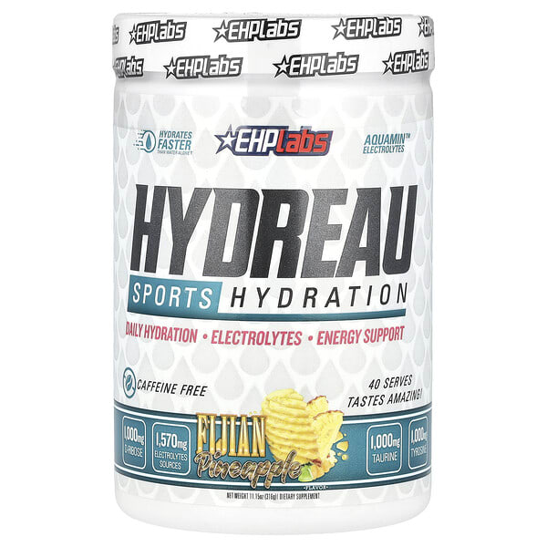 ehl63477_v_8.jpg Hydreau Sports Hydration, фиджийский ананас, 316 г (11,15 унции) — EHPlabs