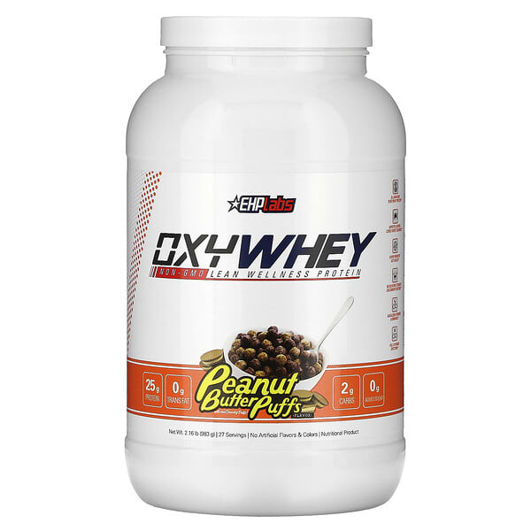 ehl81553_v_16.jpg OxyWhey, сухой протеин для хорошего самочувствия, колечки с арахисовым маслом, 983 г (2,16 фунта) — EHPlabs